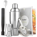 Vonshef 5 Piece Cocktail Set Luxury Manhattan Stainless Steel Shaker Kit Gift Box Accessories - The Happy Tourist LTD